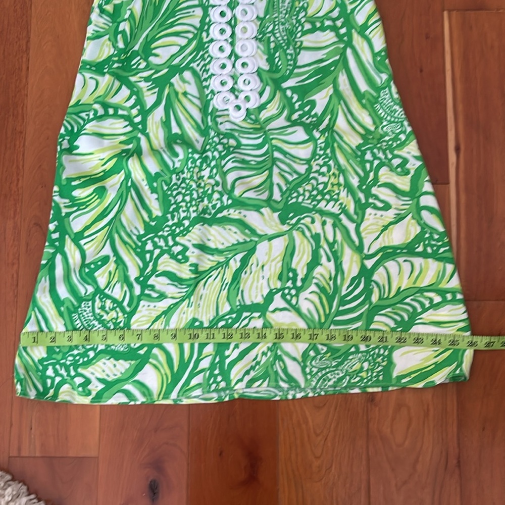 Lilly Pulitzer Green & White Sleeveless Mini Dress - Picture 6 of 8